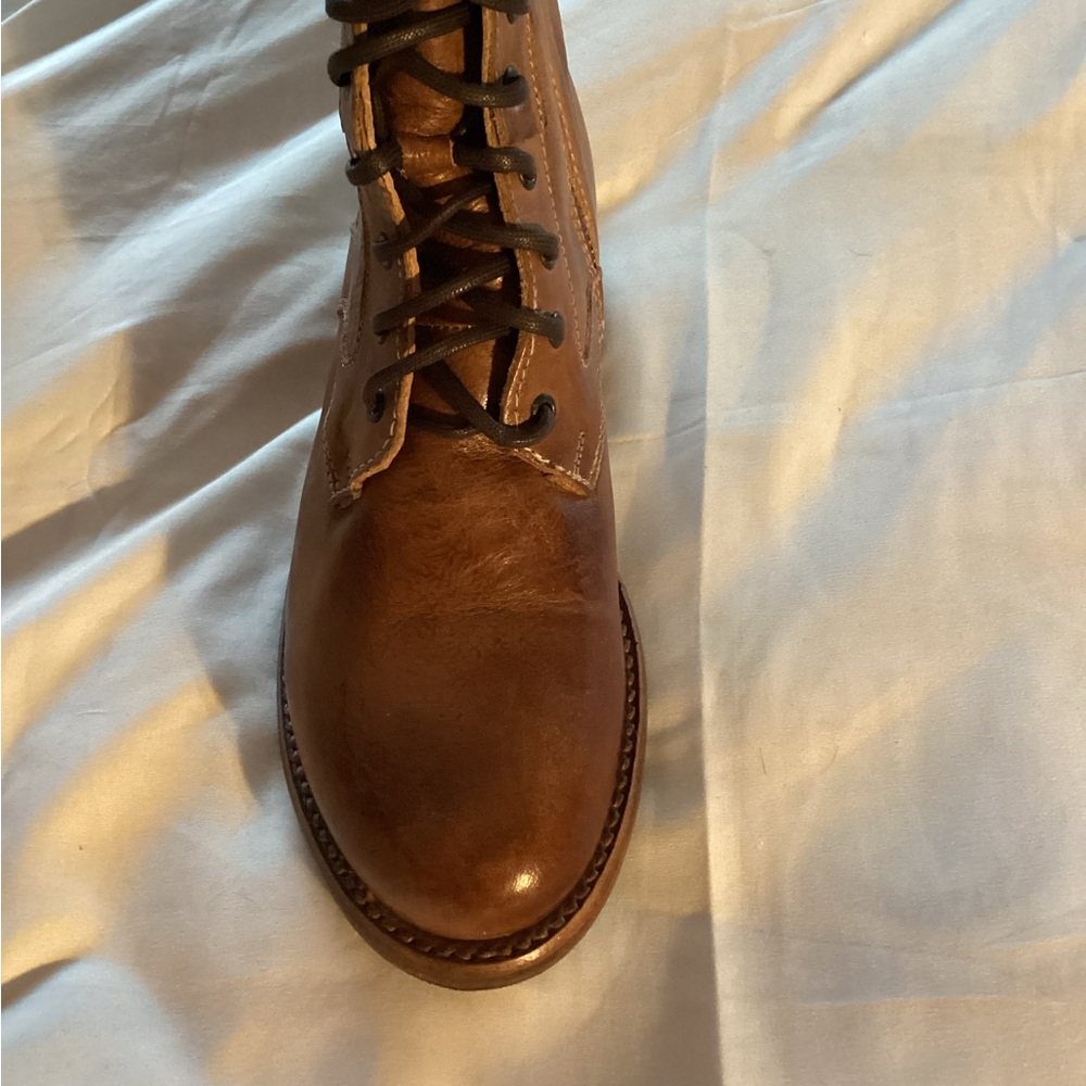BED|STU Tan Leather Lace-Up Boots - Picture 8 of 16